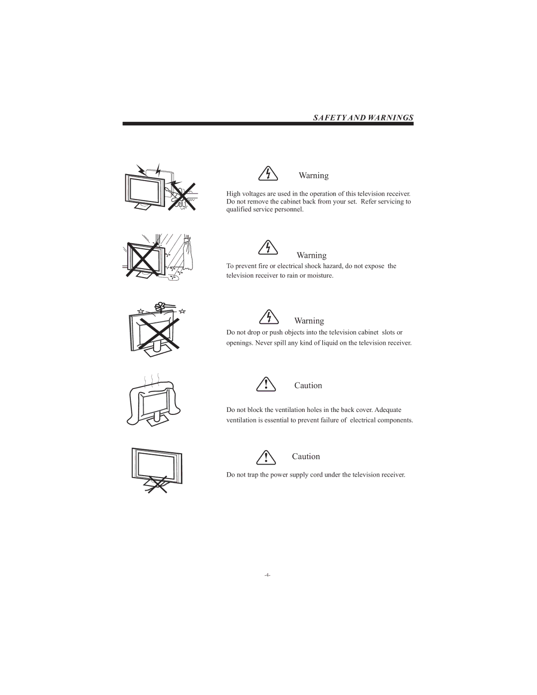 Curtis LCD1911 user manual Safety and Warnings 