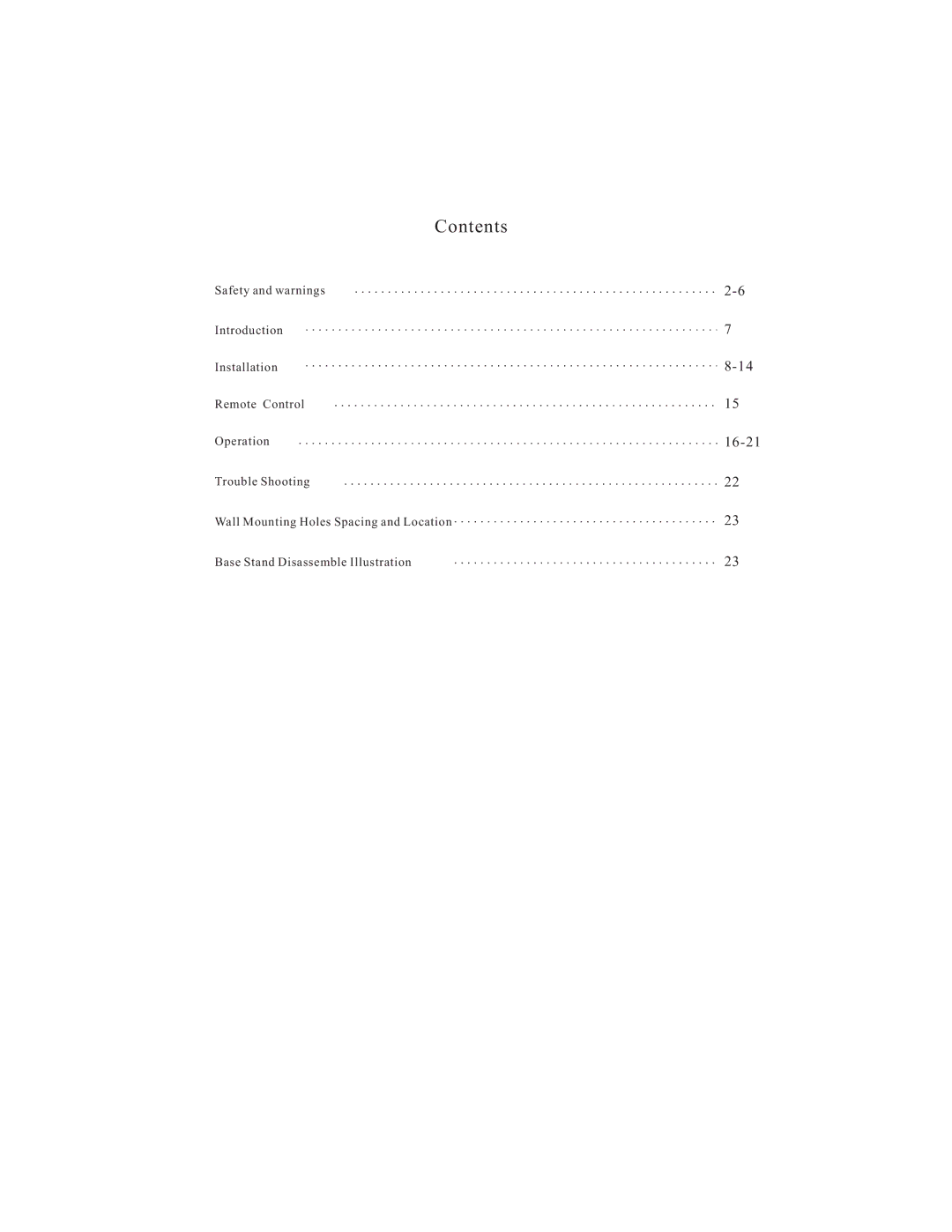 Curtis LCD3213 user manual Contents 