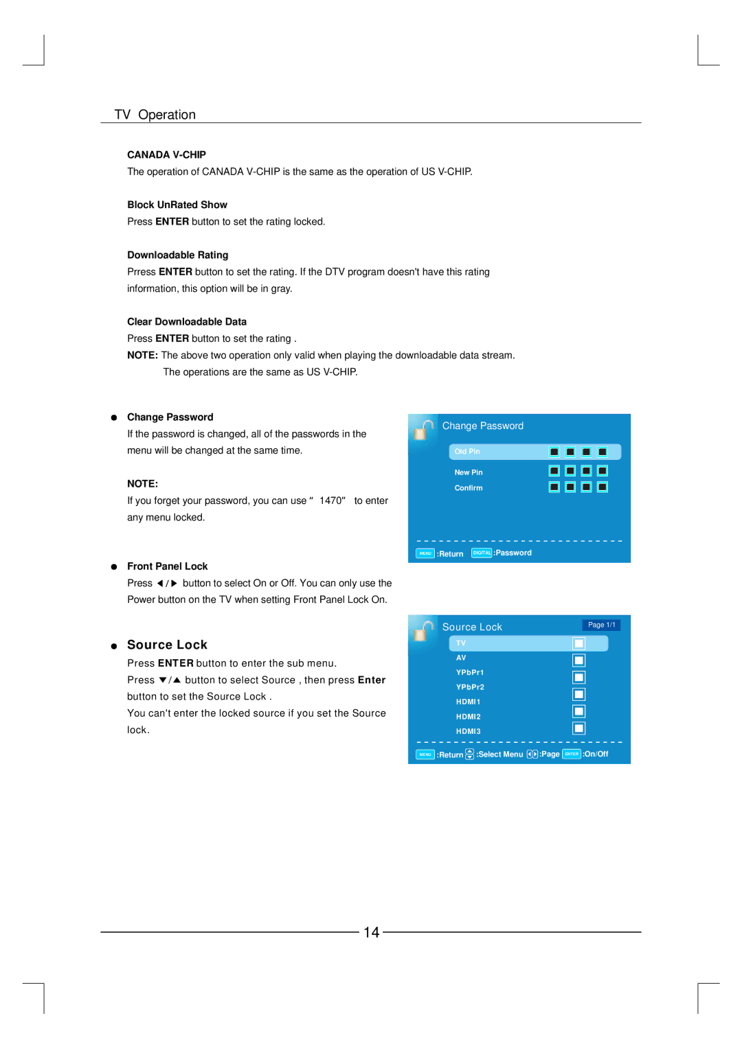 Curtis LCD3227A-2 user manual Canada V-CHIP 