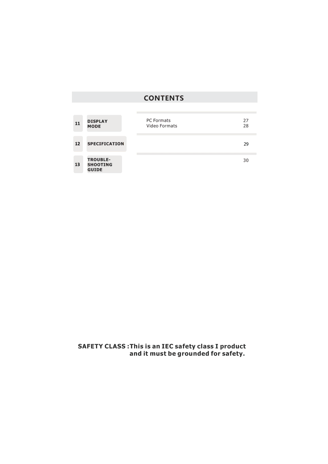 Curtis LCD3718A instruction manual PC Formats 