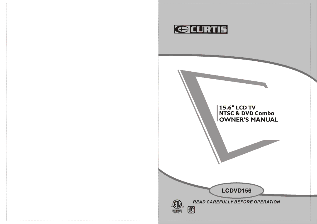 Curtis LCDVD156 manual 