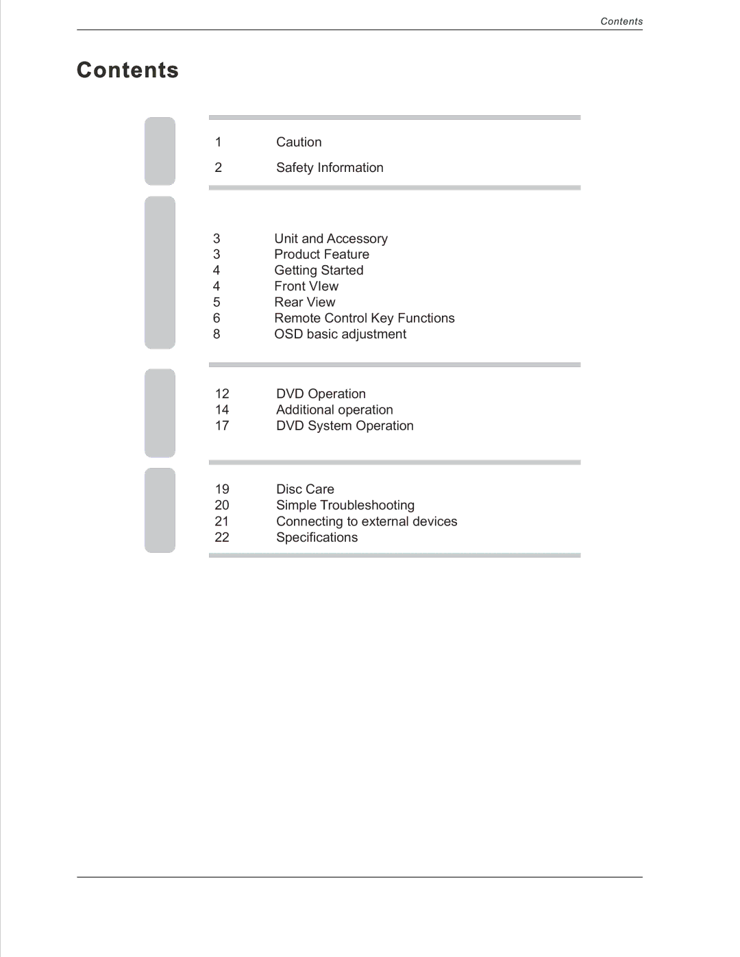 Curtis LCDVD191 manual 