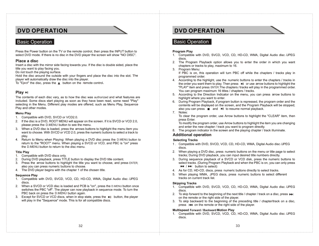 Curtis LCDVD2223AC manual Basic Operation 