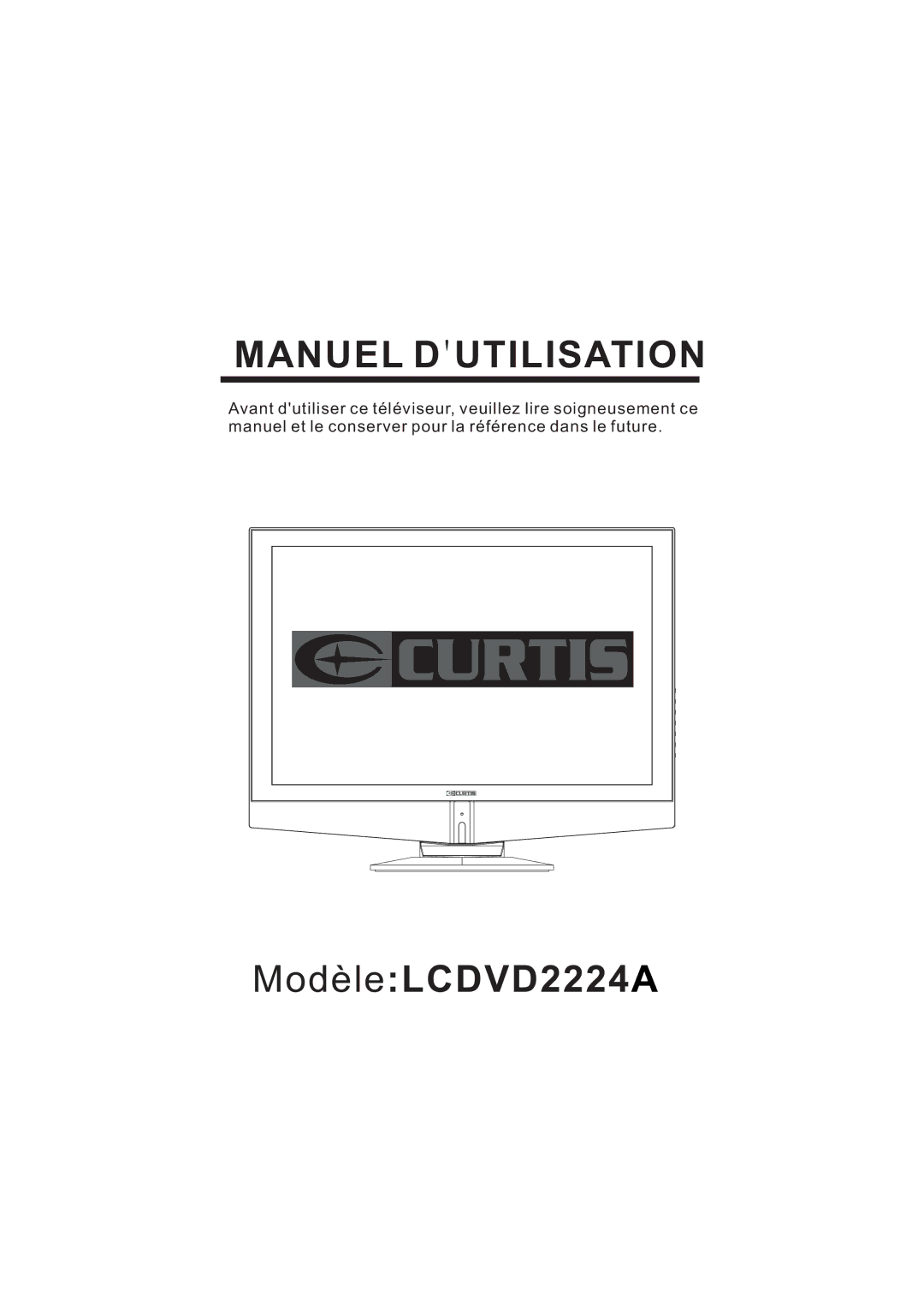 Curtis LCDVD2224A manuel dutilisation Manuel Dutilisation 