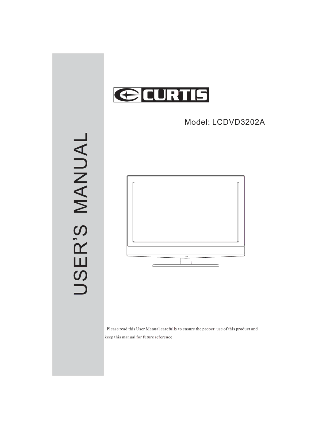 Curtis LCDVD3202A user manual User S Manual 