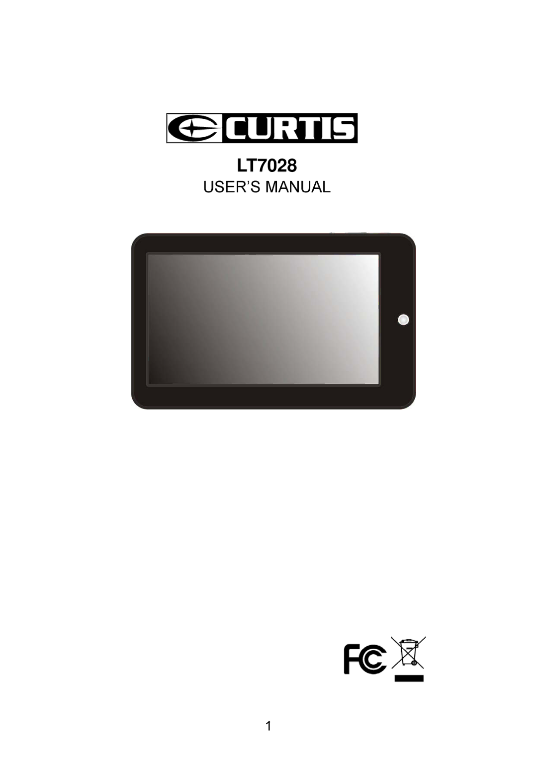 Curtis LT7028 manual 