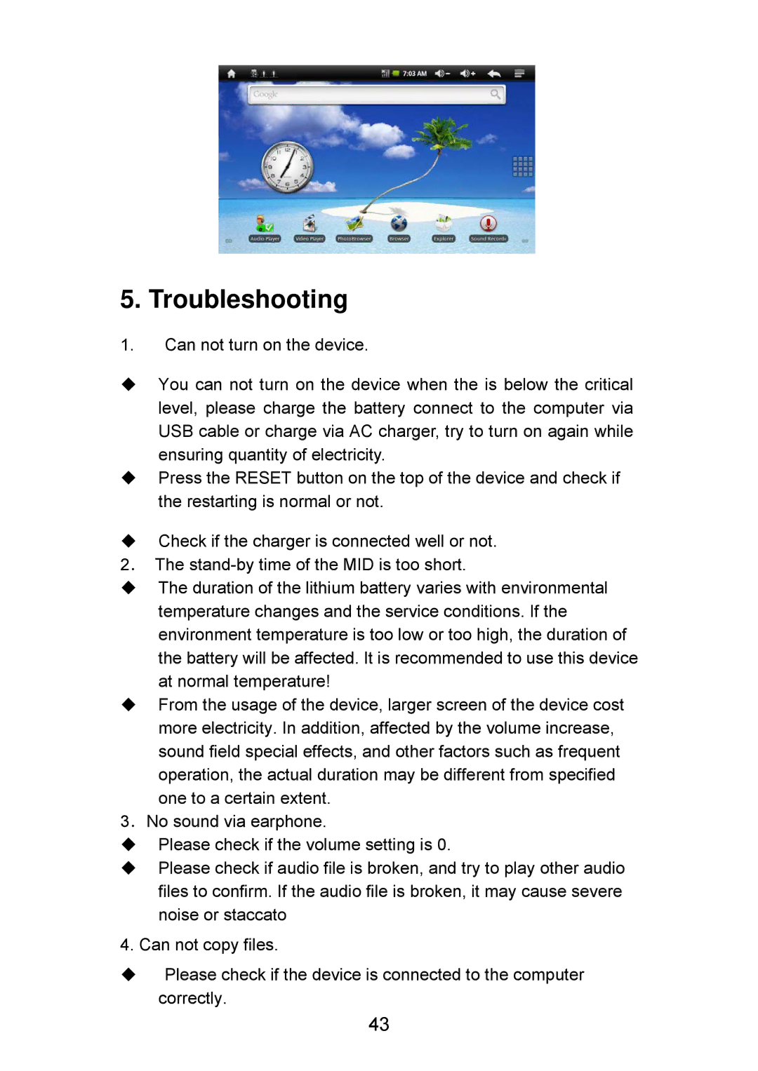 Curtis LT7028 manual Troubleshooting 