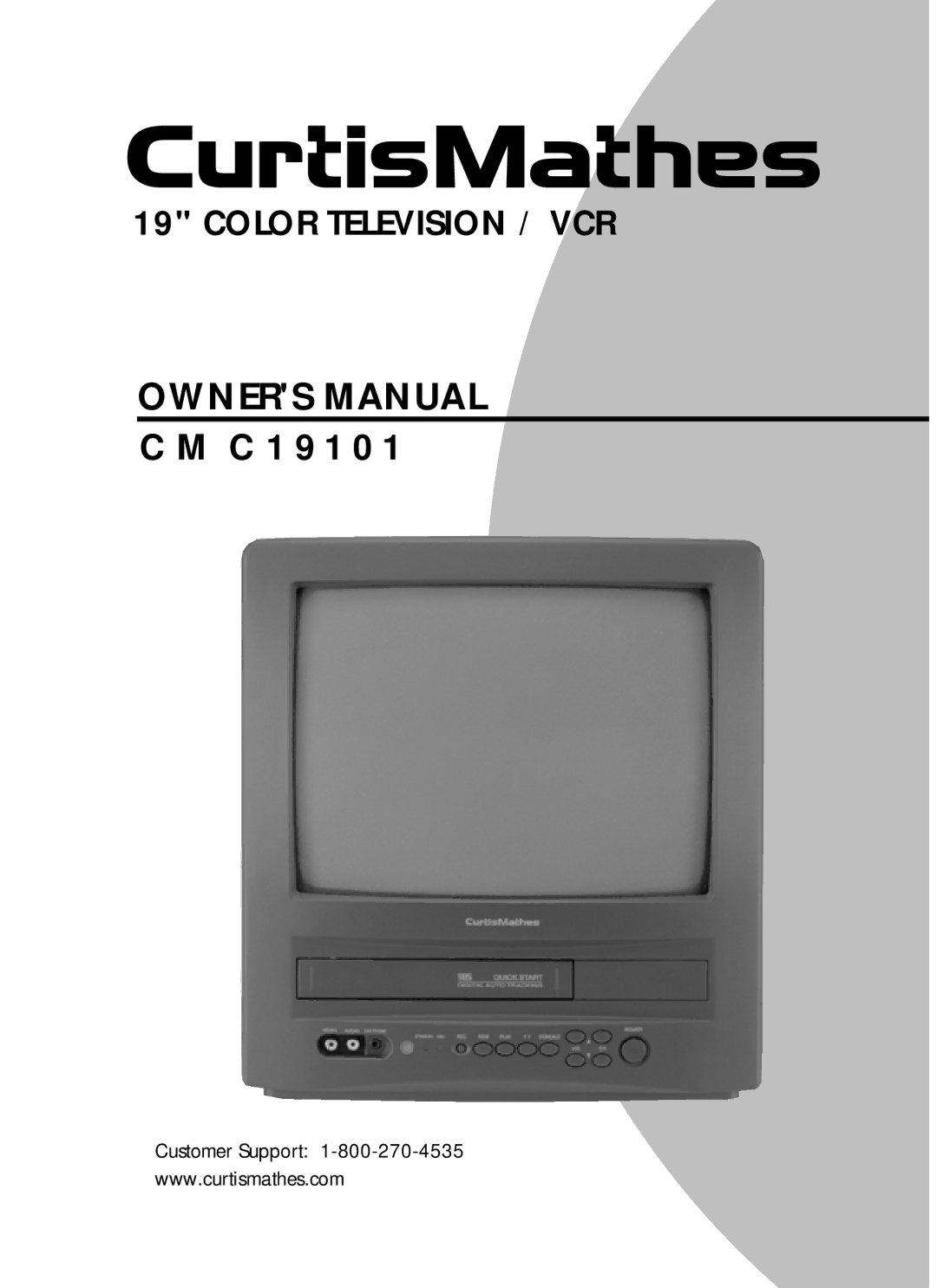 Curtis Mathes CMC 19101 owner manual Color Television / VCR 