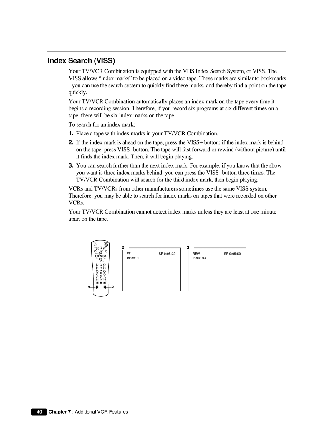 Curtis Mathes CMC 19101 owner manual Index Search Viss 