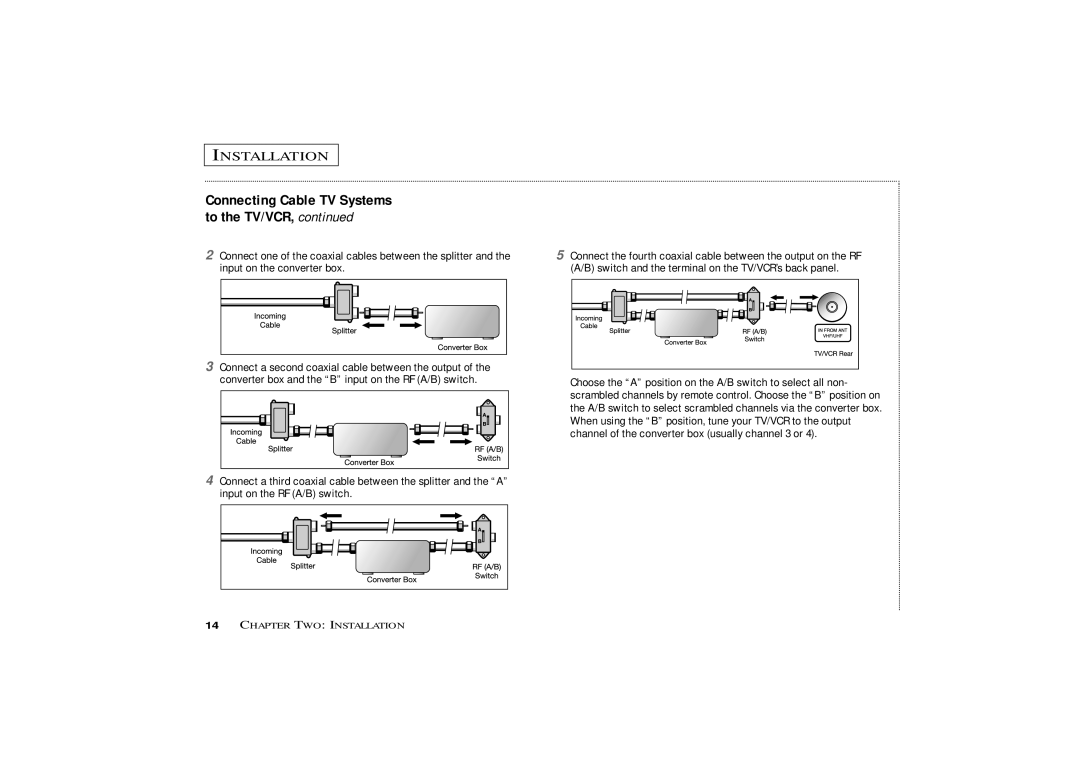 Curtis Mathes CMC13410, CMC19410 owner manual Installation 