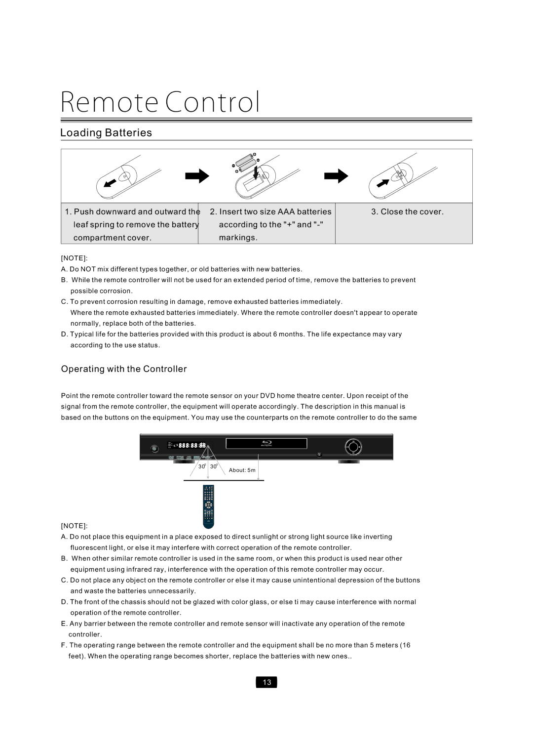 Curtis Mathes CMMBX72 manual Remote Control, OperatingwiththeController 