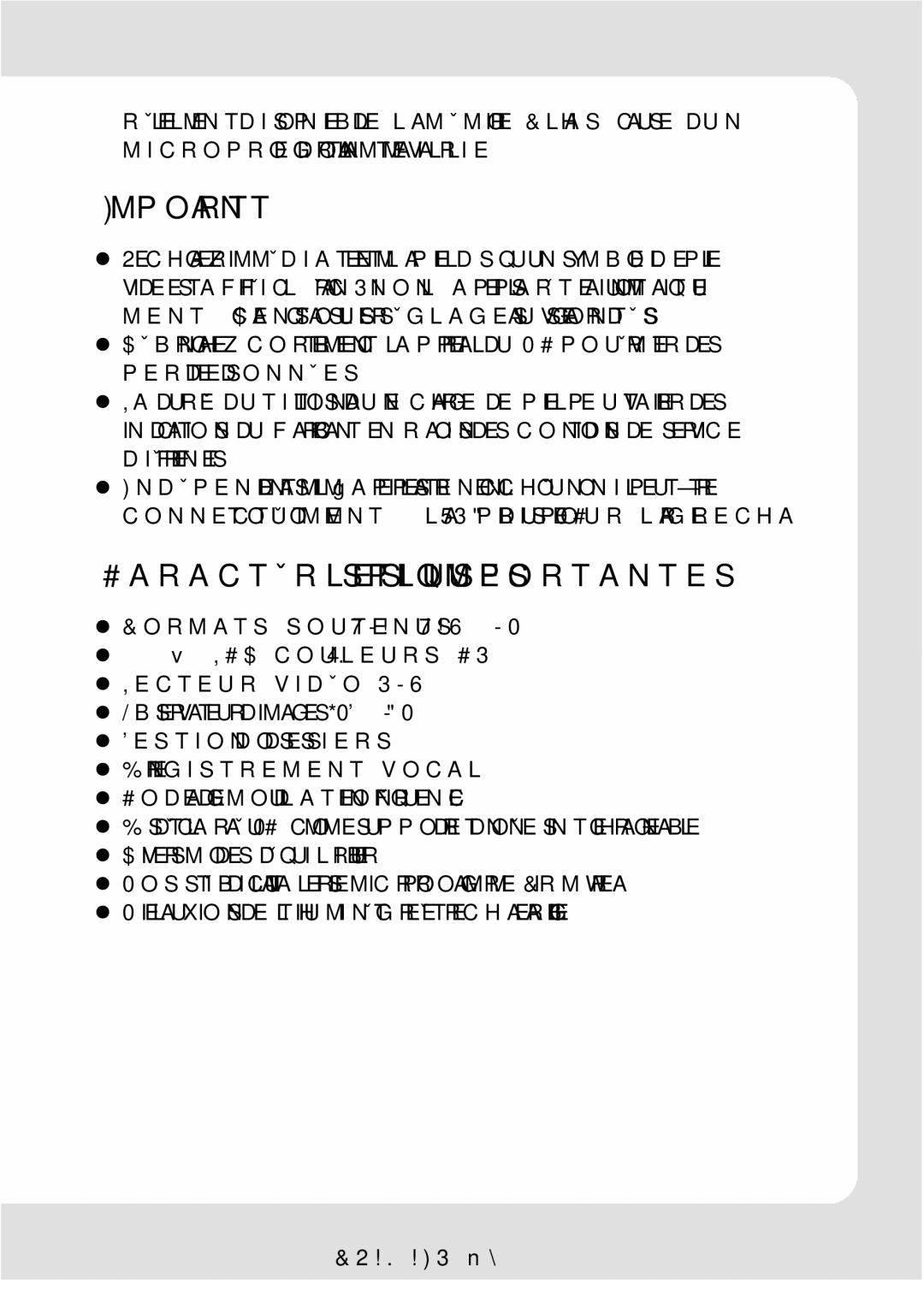 Curtis MPK1066UK user manual Caractéristiques les plus importantes 