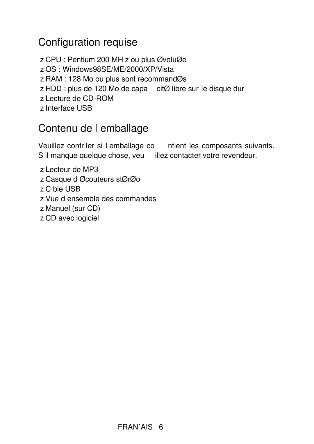 Curtis MPK1066UK user manual Configuration requise, Contenu de l’emballage 