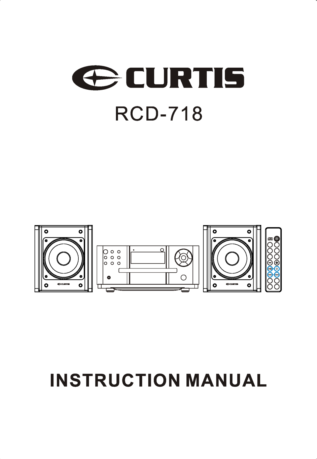 Curtis RCD-718 instruction manual 