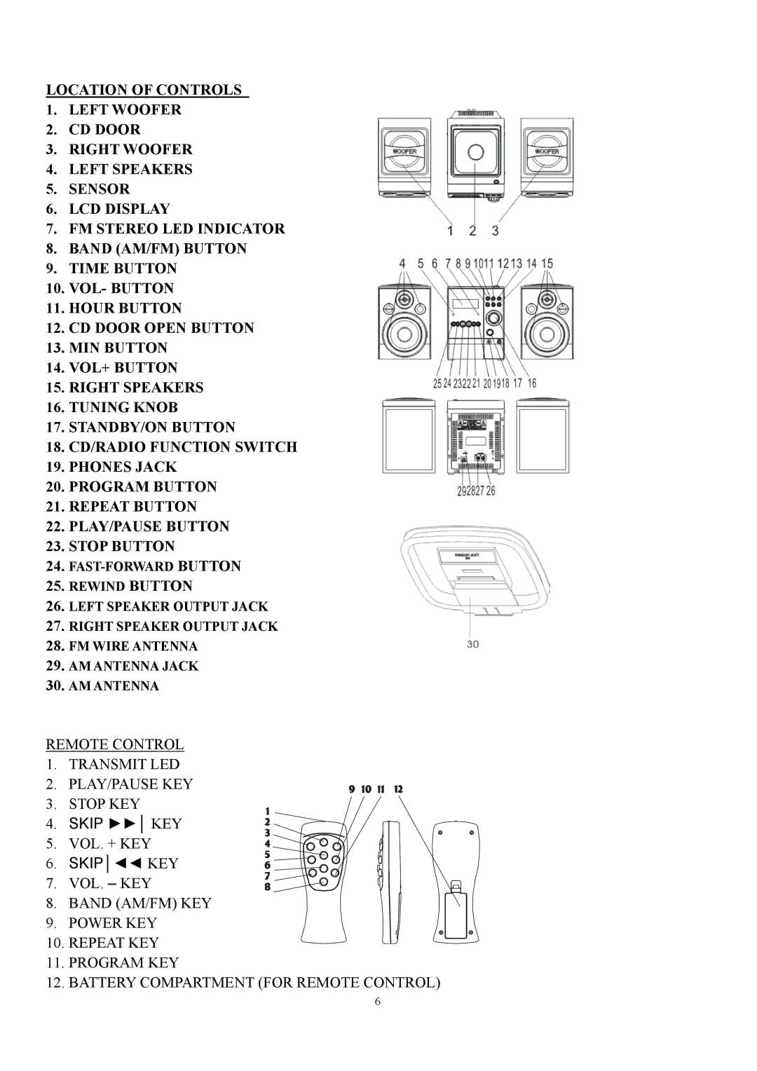 Curtis RCD544 instruction manual Skip KEY 