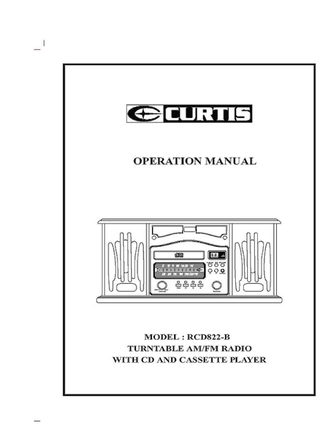 Curtis RCD822-B manual 