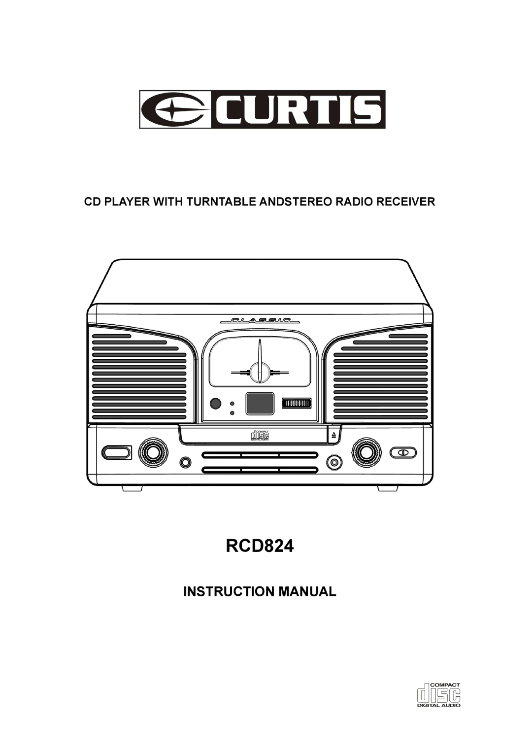 Curtis RCD824 instruction manual 