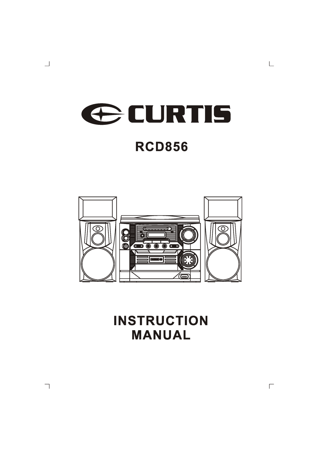 Curtis RCD856 manual 