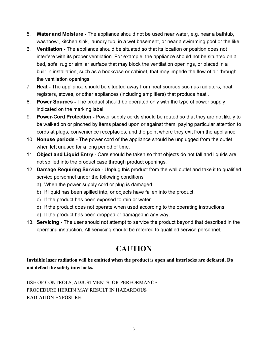 Curtis RCD951 instruction manual 