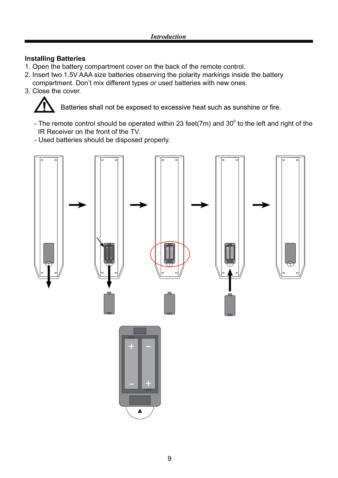 Curtis RLC5534A manual Installing Batteries 