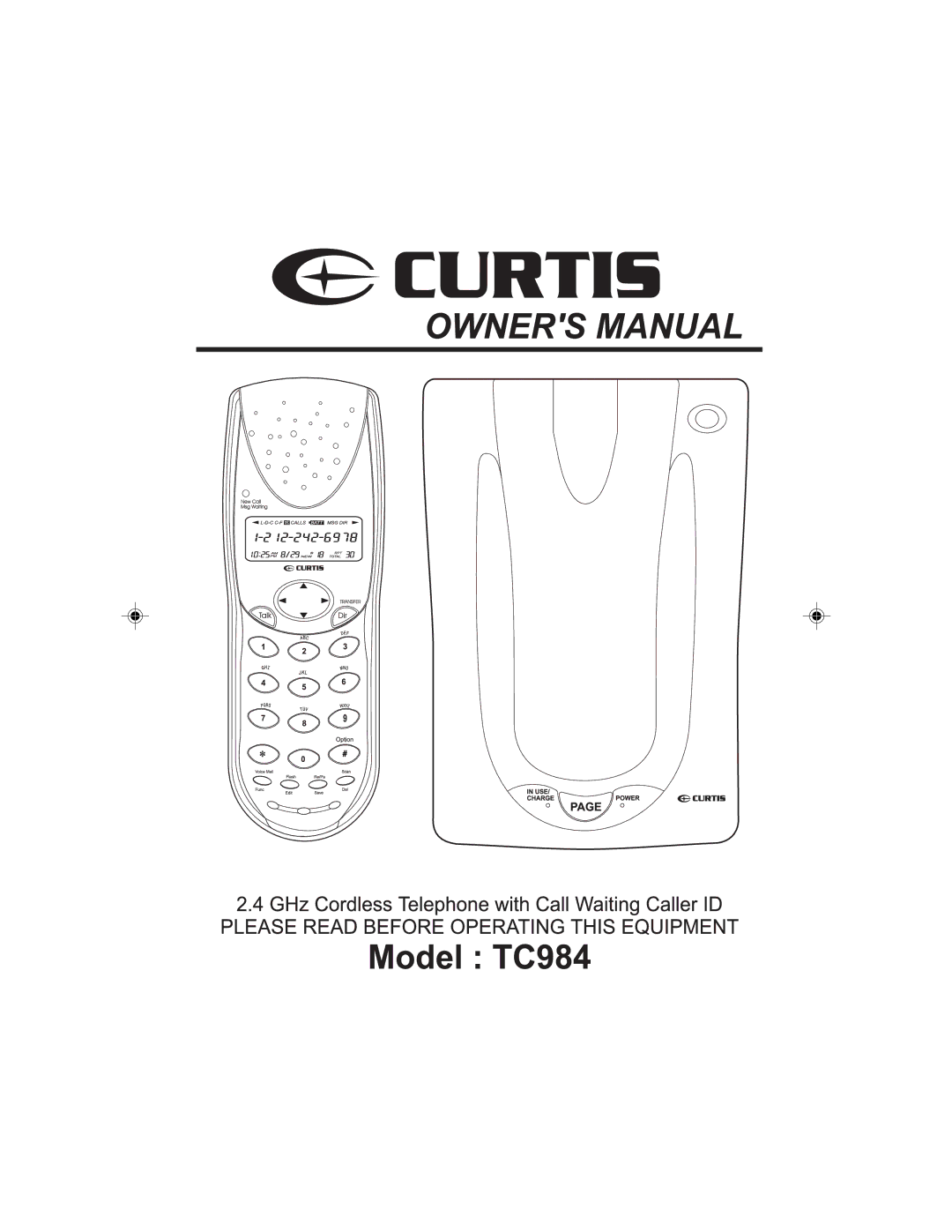 Curtis TC984 manual 