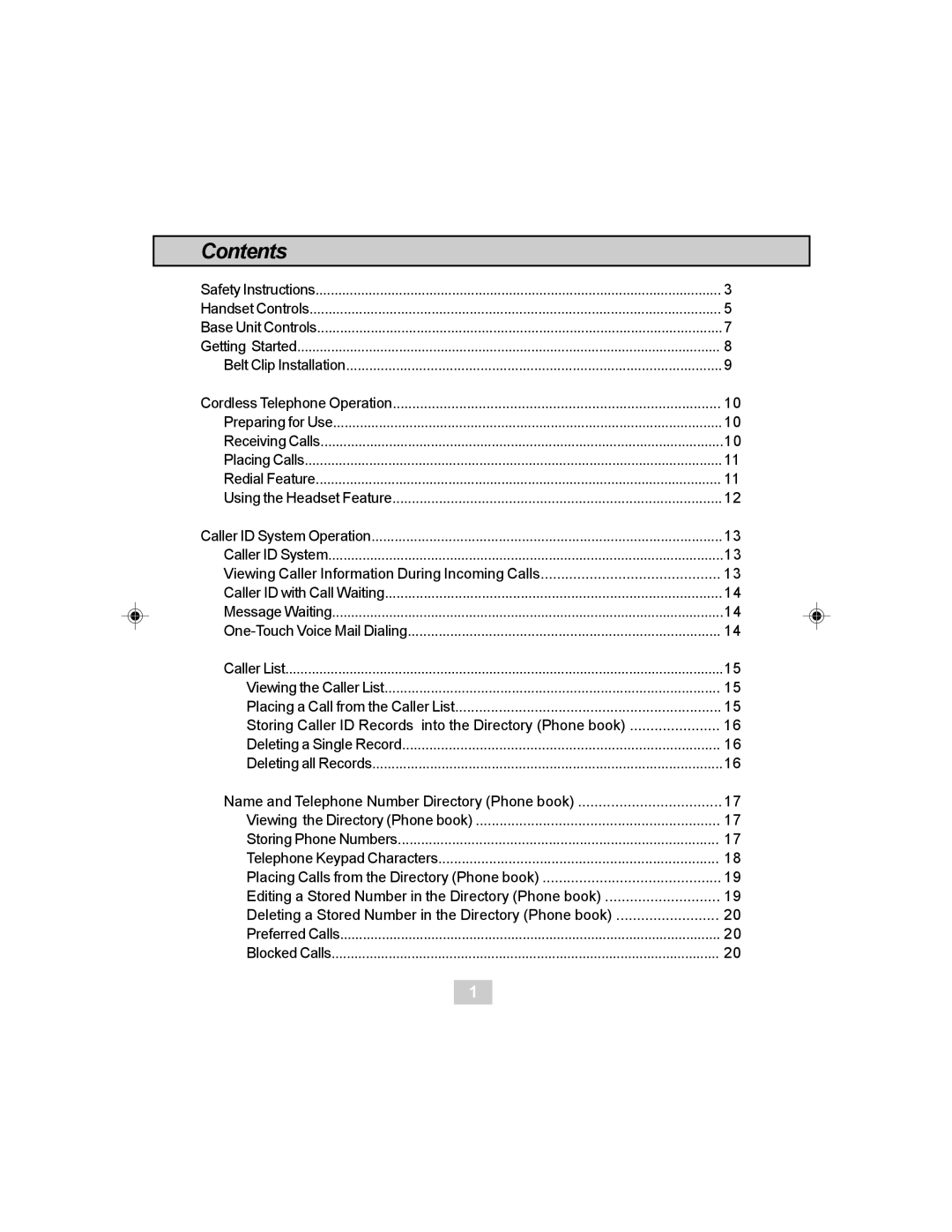 Curtis TC984 manual Contents 