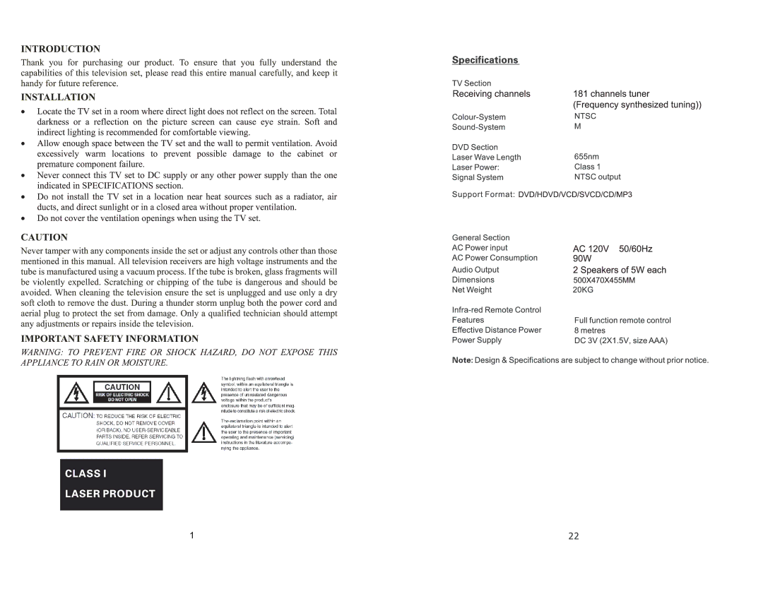 Curtis TVD2002-B manual 