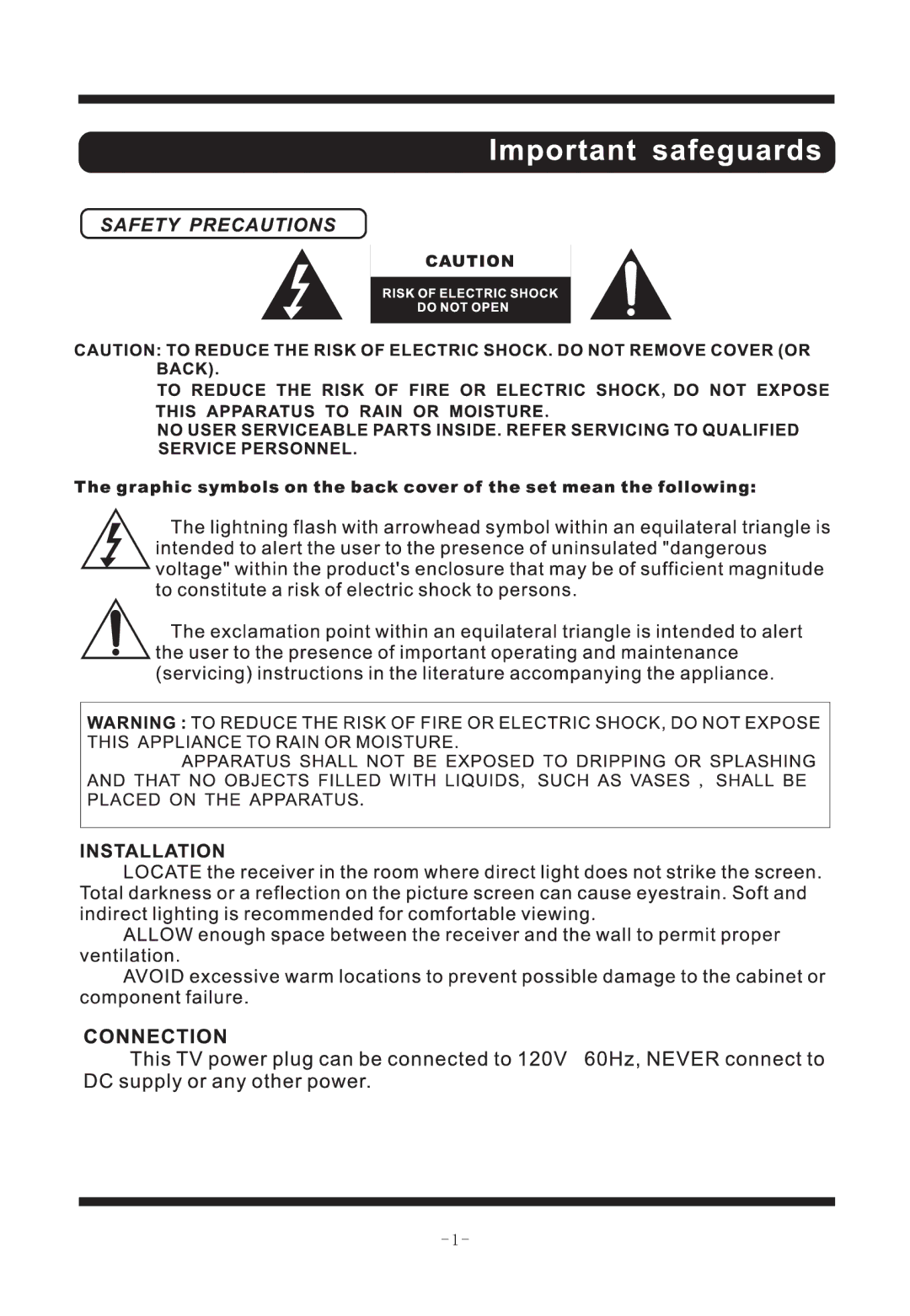 Curtis TVD2011 manual 