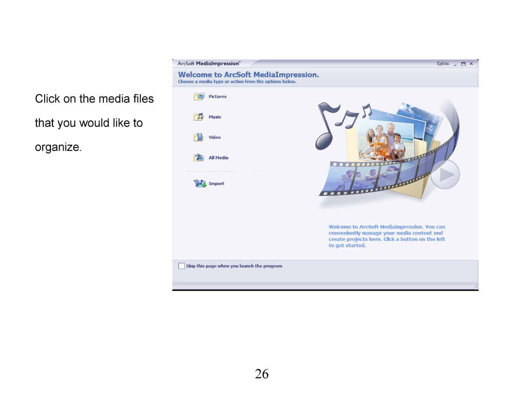 Curtis VR223 manual Click on the media files That you would like to Organize 