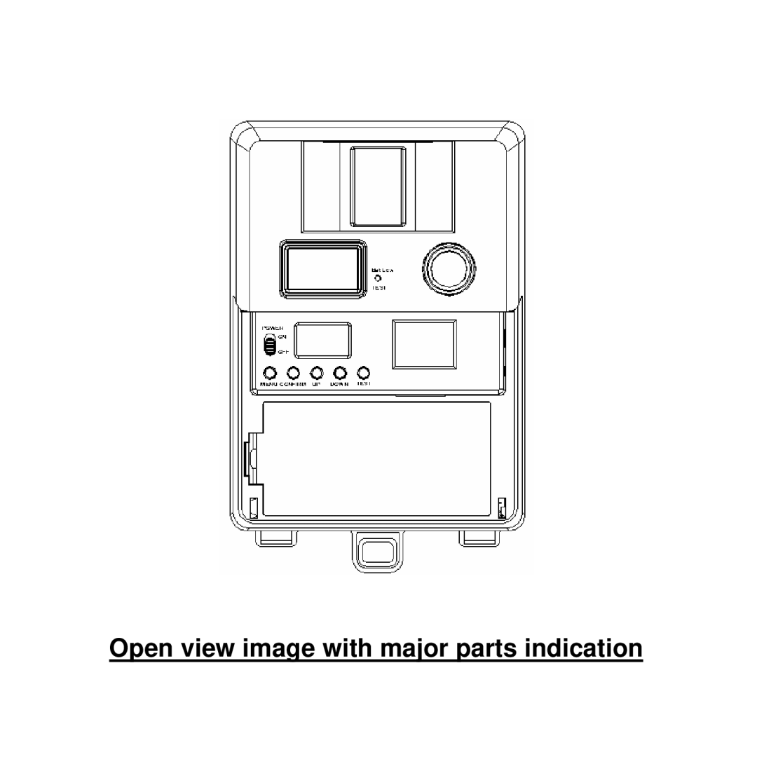 Curtis WF-037a user manual Open view image with major parts indication 