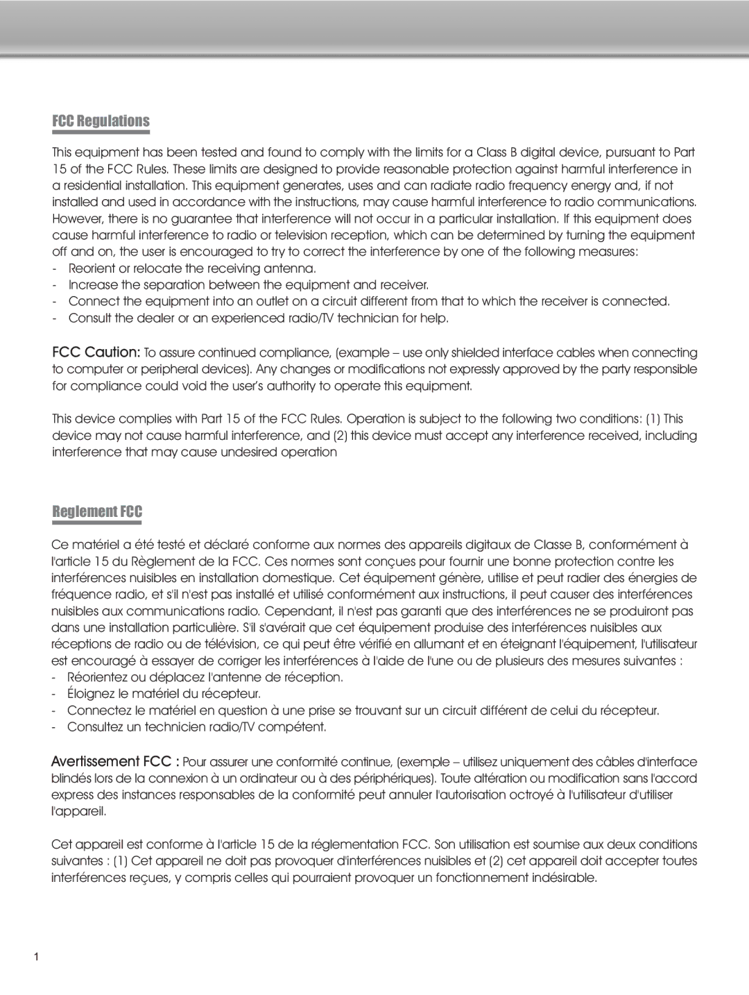 Cyber Acoustics CA-2908 manual FCC Regulations 