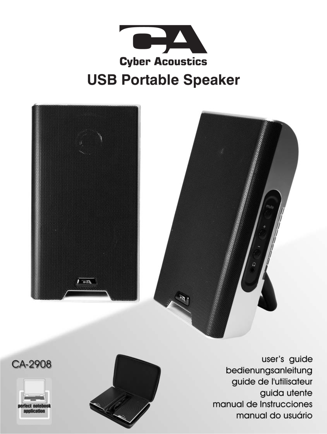 Cyber Acoustics CA-2908 manual USB Portable Speaker 