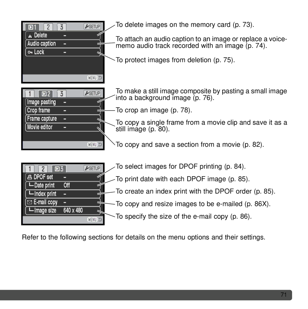 Cyber Acoustics DiMAGE Xg instruction manual Into a background image p 