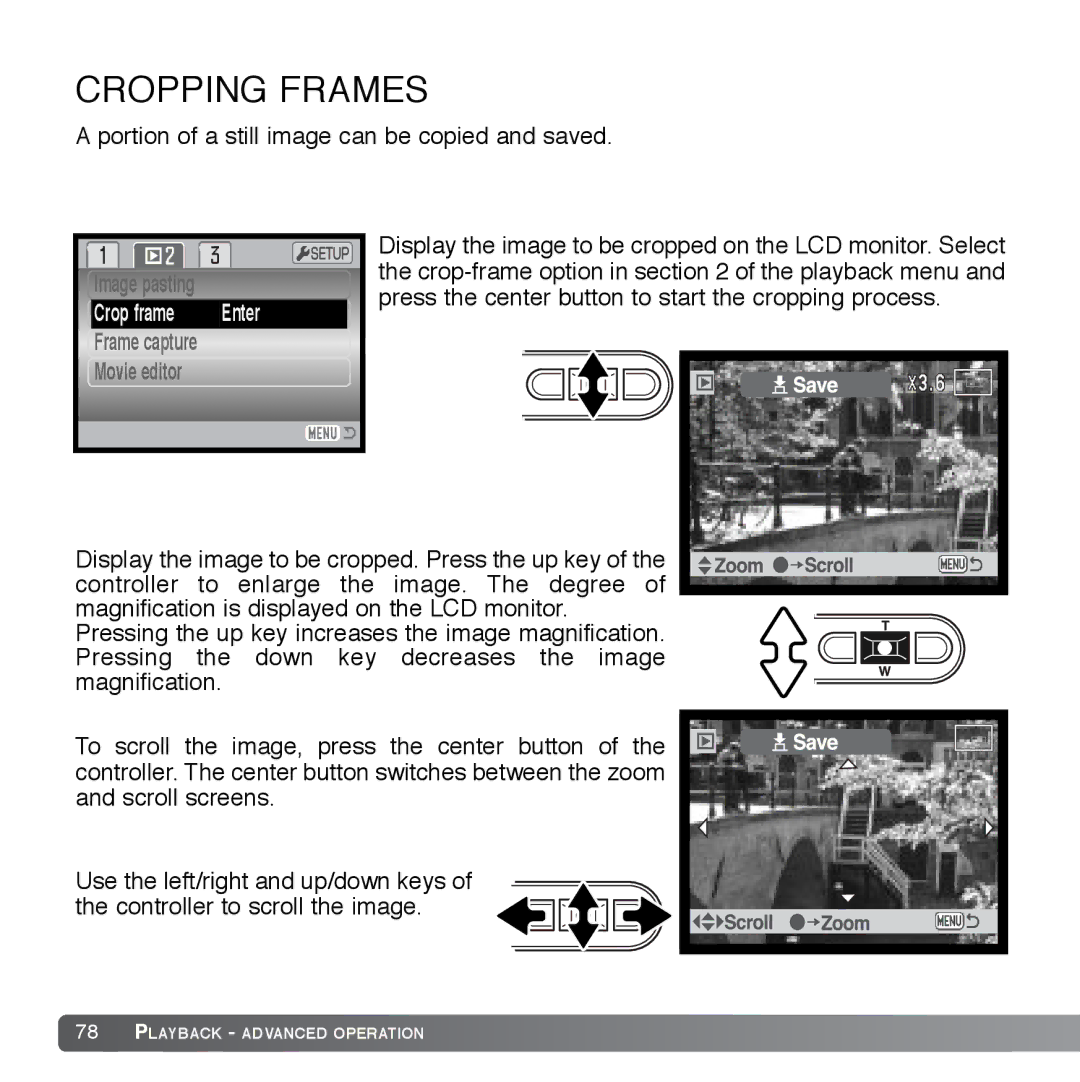 Cyber Acoustics DiMAGE Xg instruction manual Cropping Frames 