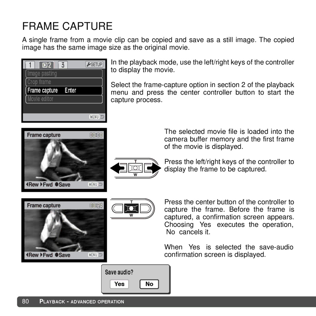 Cyber Acoustics DiMAGE Xg instruction manual Frame Capture 