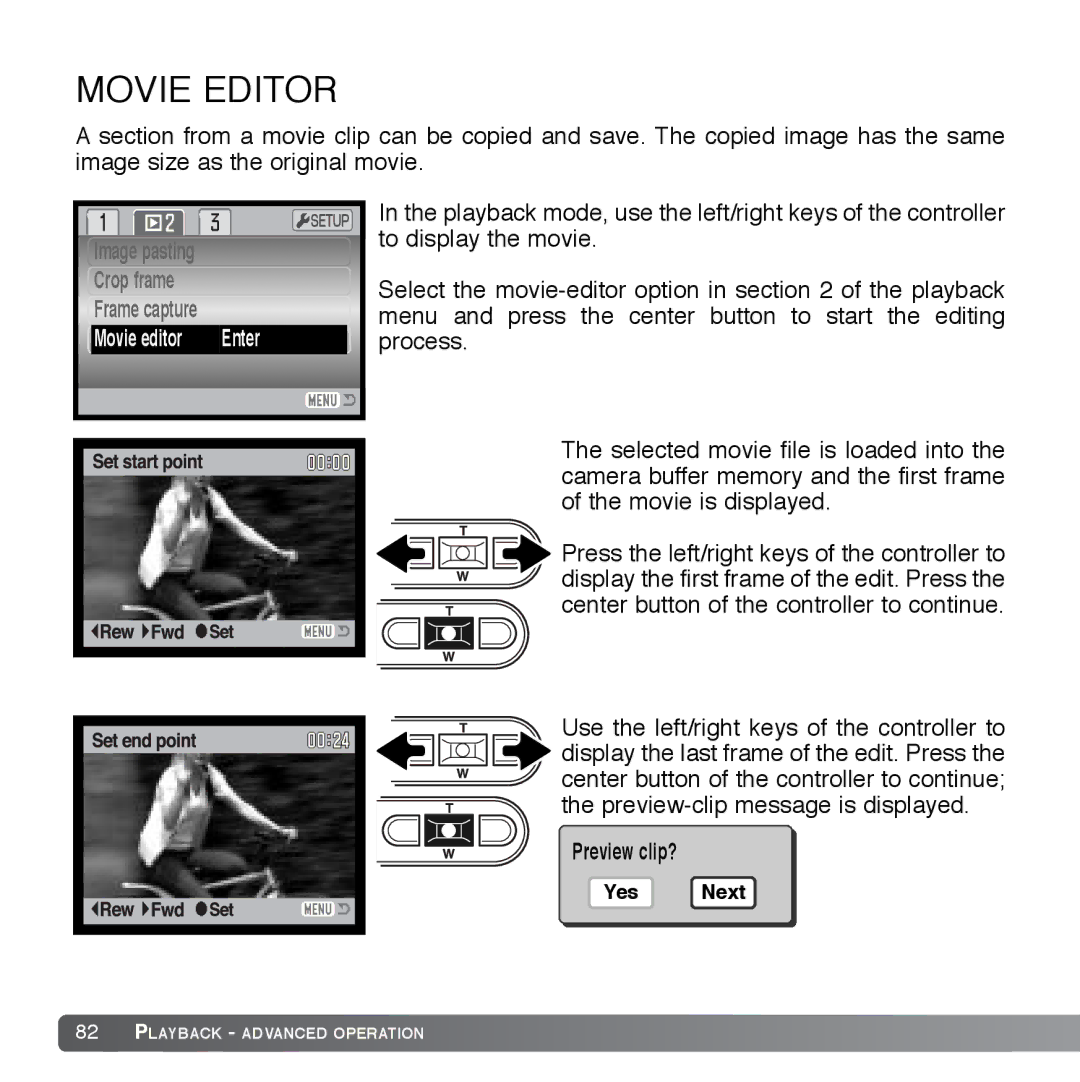 Cyber Acoustics DiMAGE Xg instruction manual Movie Editor 