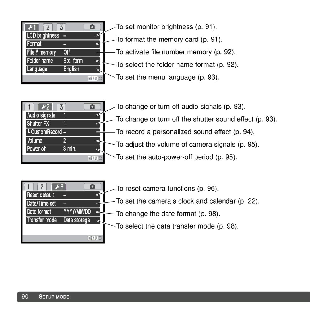 Cyber Acoustics DiMAGE Xg instruction manual To set monitor brightness p 