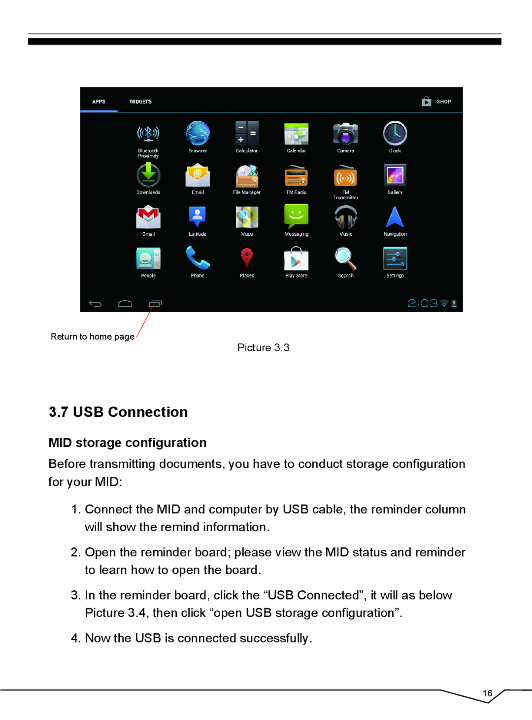 CyberPower 796TPC user manual USB Connection, MID storage configuration 