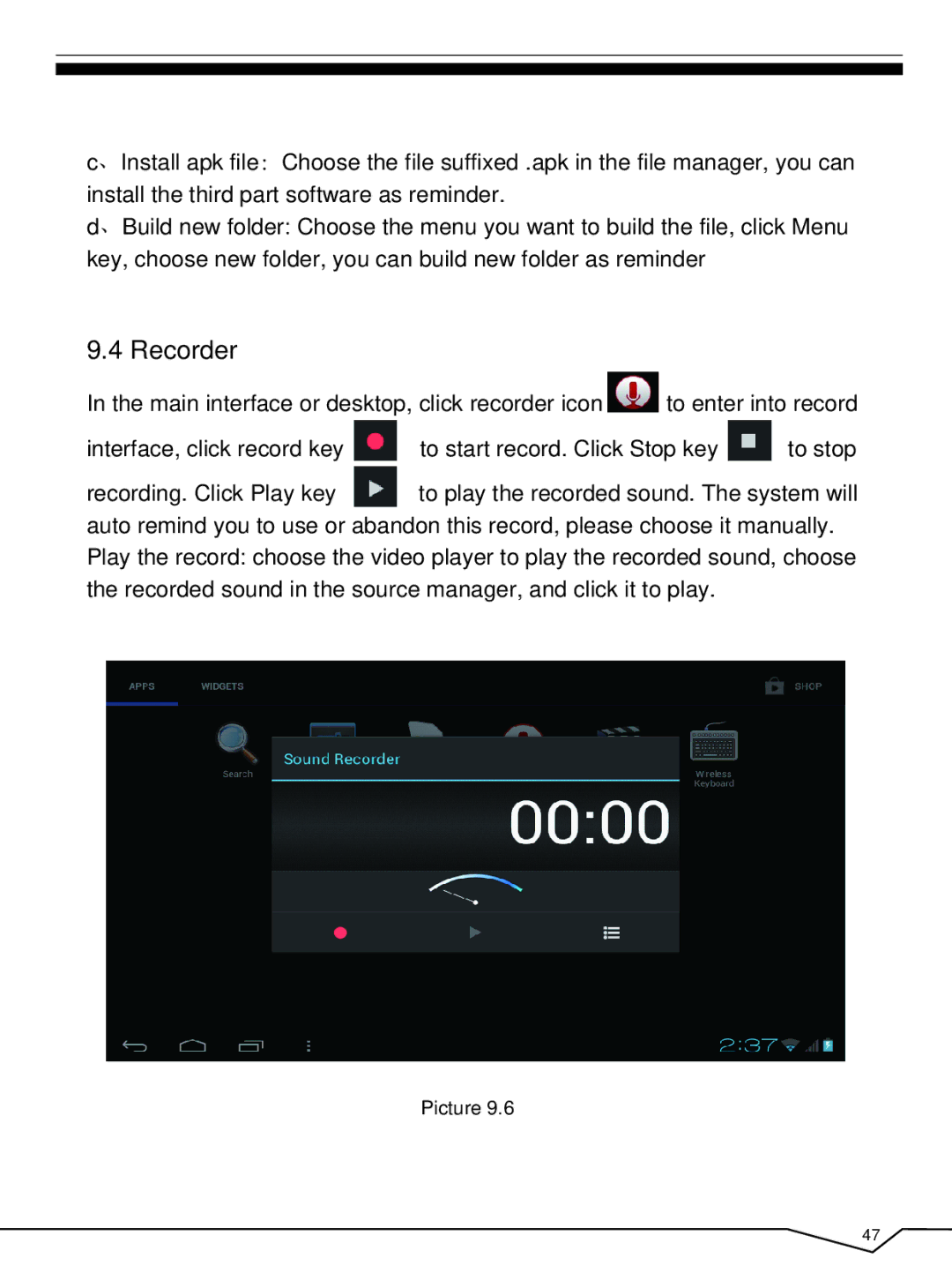 CyberPower 796TPC user manual Recorder 