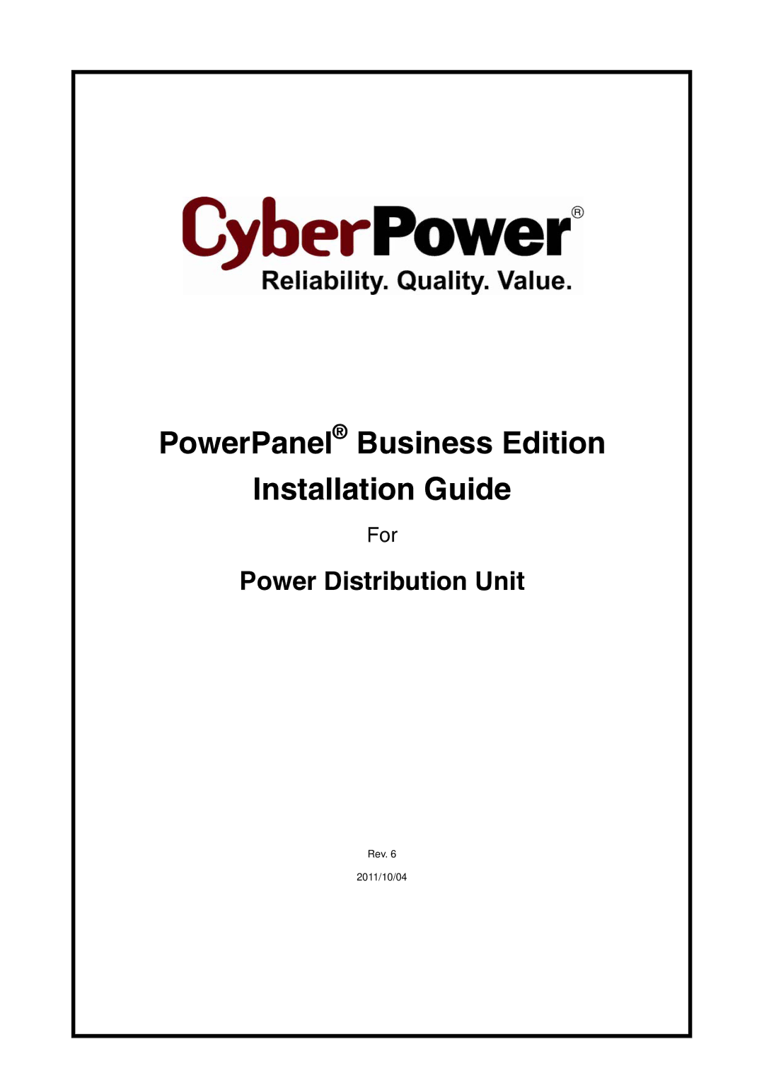 CyberPower Systems 6 manual PowerPanel Business Edition Installation Guide 