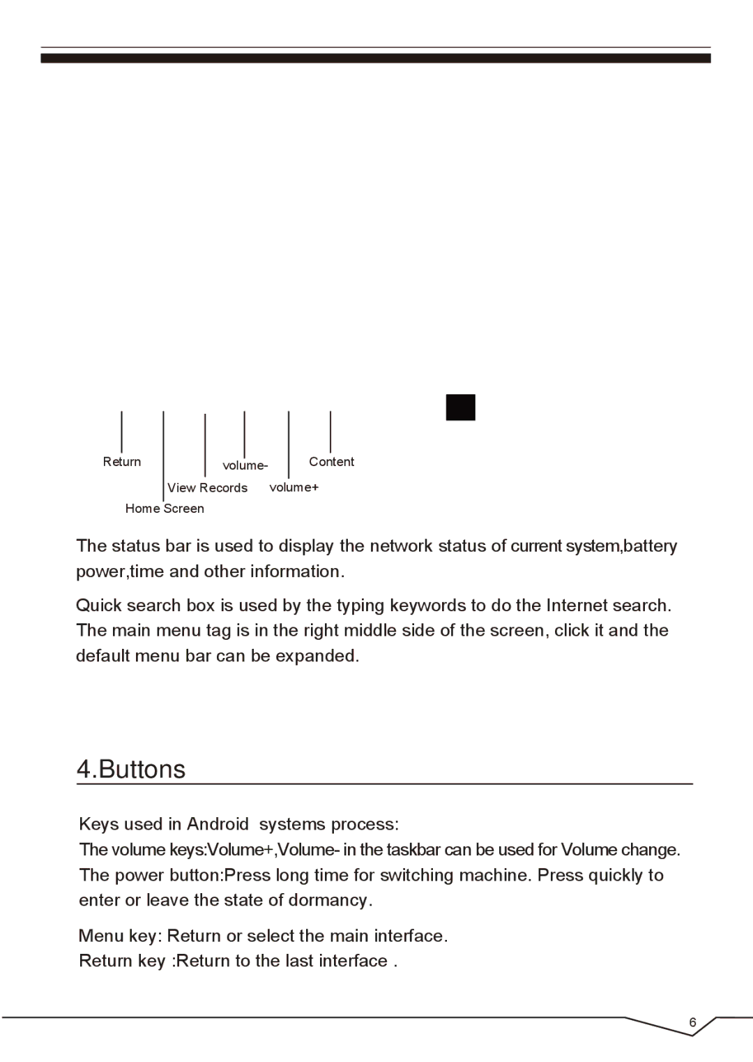 CyberPower Systems IVIEW-435TPC-BK user manual Buttons 