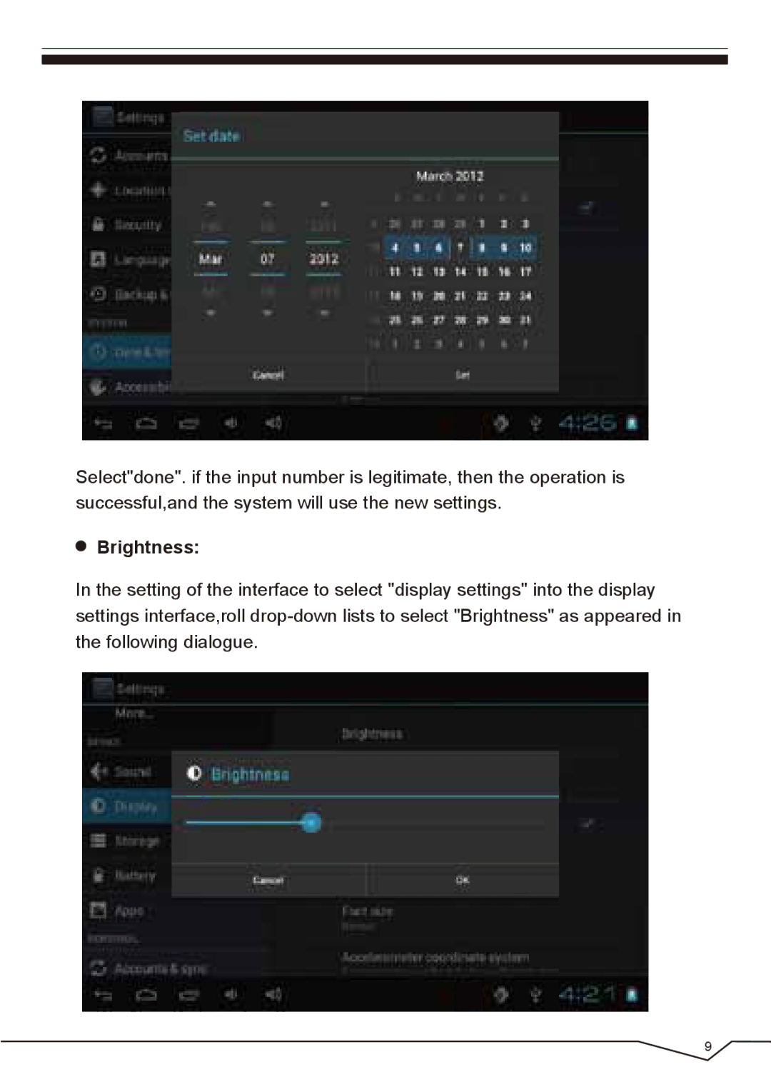 CyberPower Systems IVIEW-435TPC-BK user manual Brightness 