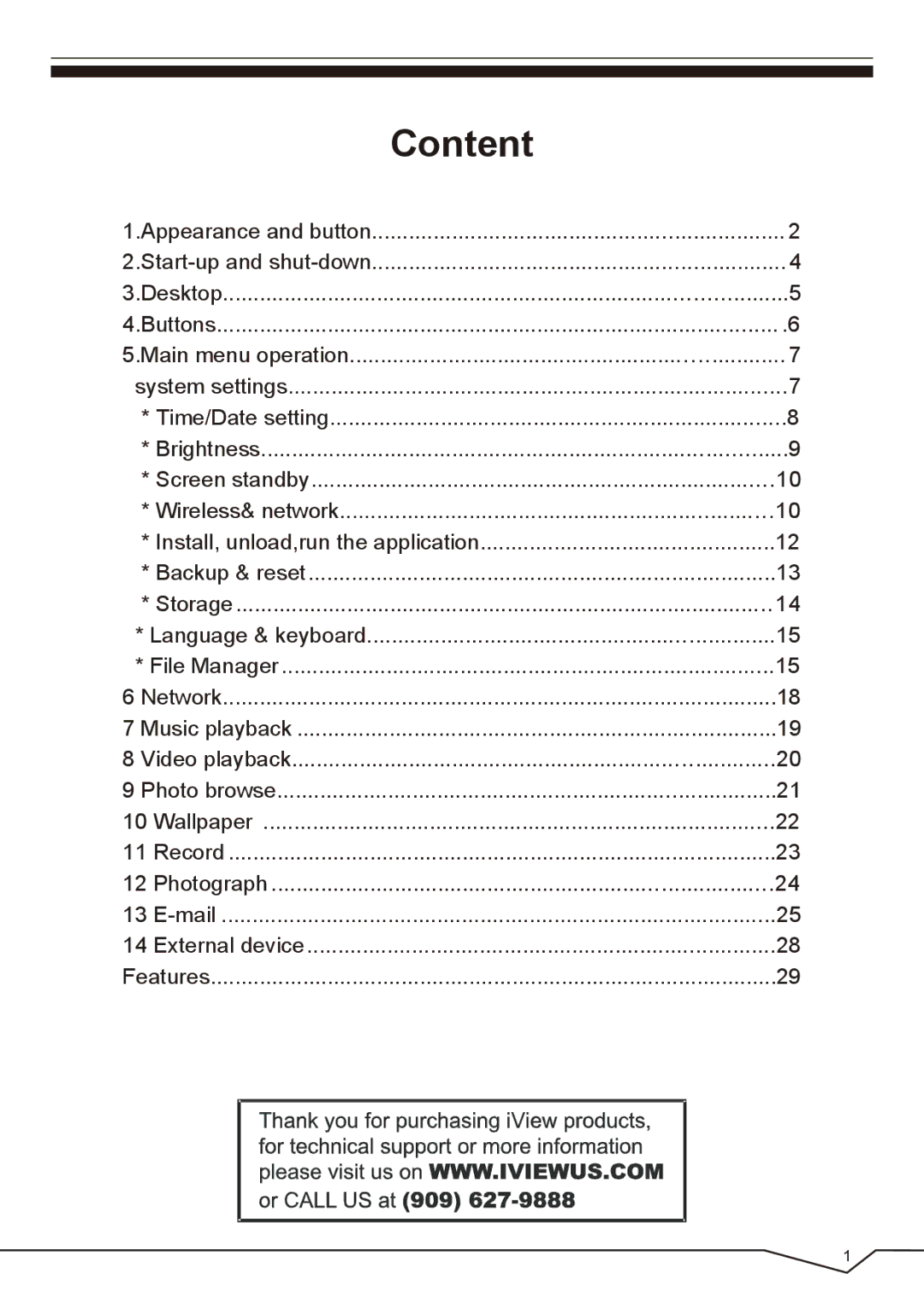 CyberPower Systems IVIEW-435TPC-BK user manual Content 