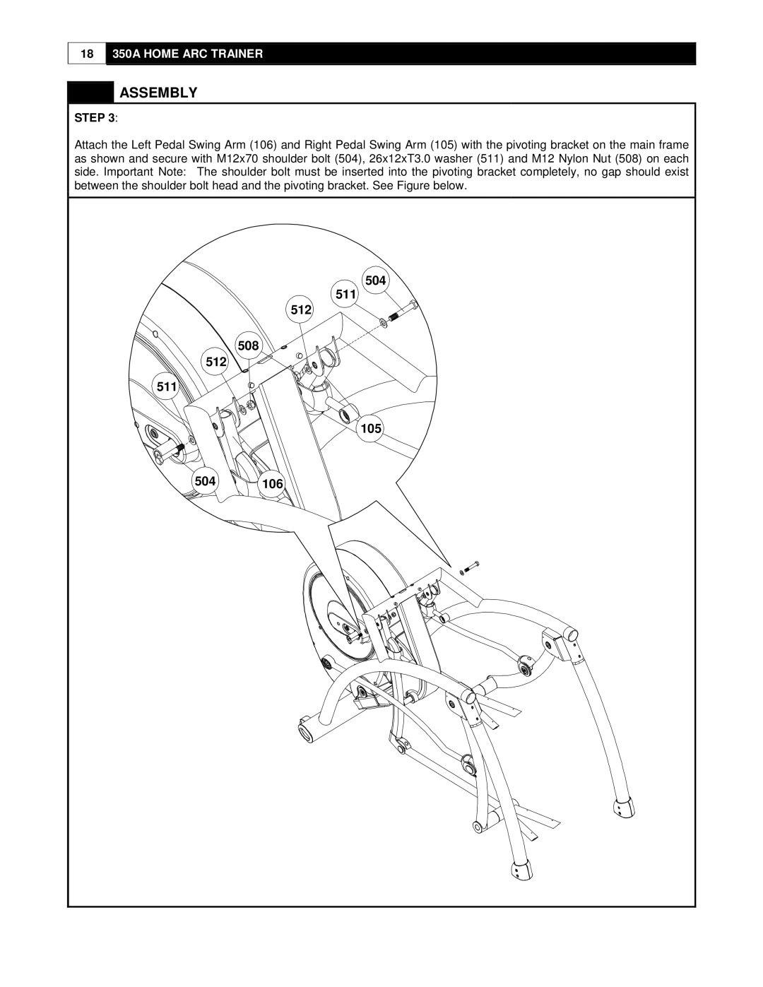 Cybex International 350A manual 504 511 512 508 105 