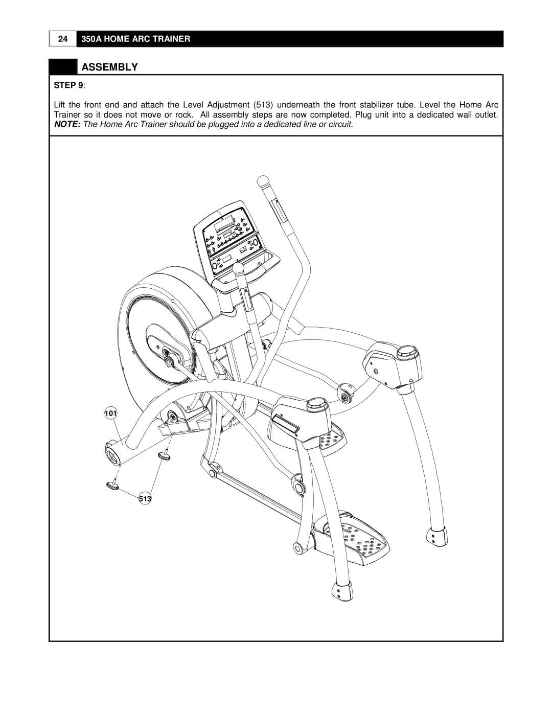 Cybex International 350A manual 101 513 