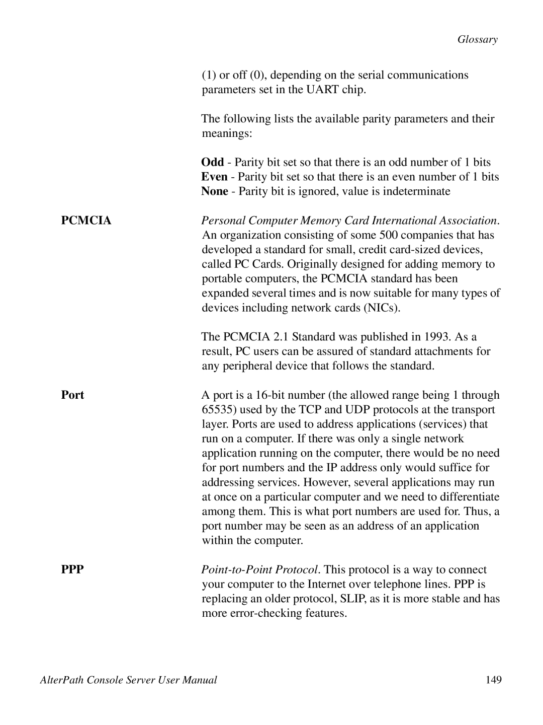 Cyclades 2.3.0, ACS48 user manual Pcmcia, Port, Ppp 