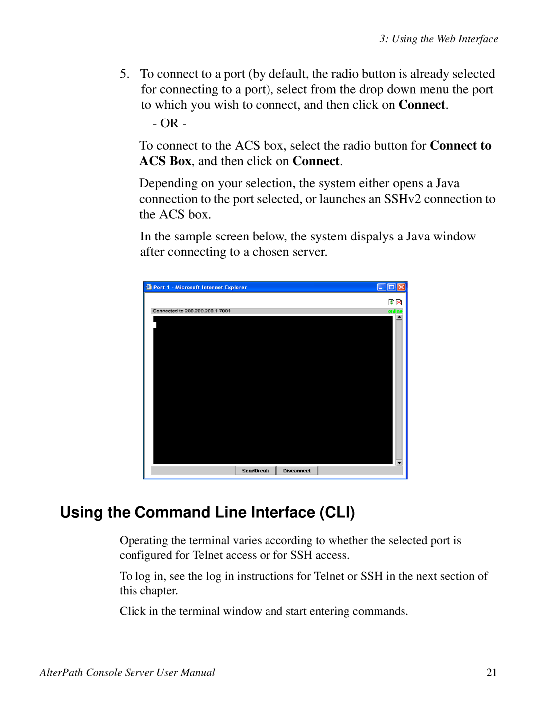 Cyclades 2.3.0, ACS48 user manual Using the Command Line Interface CLI 