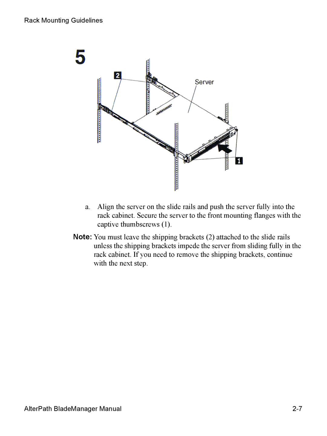 Cyclades AlterPath BladeManager user manual Rack Mounting Guidelines 