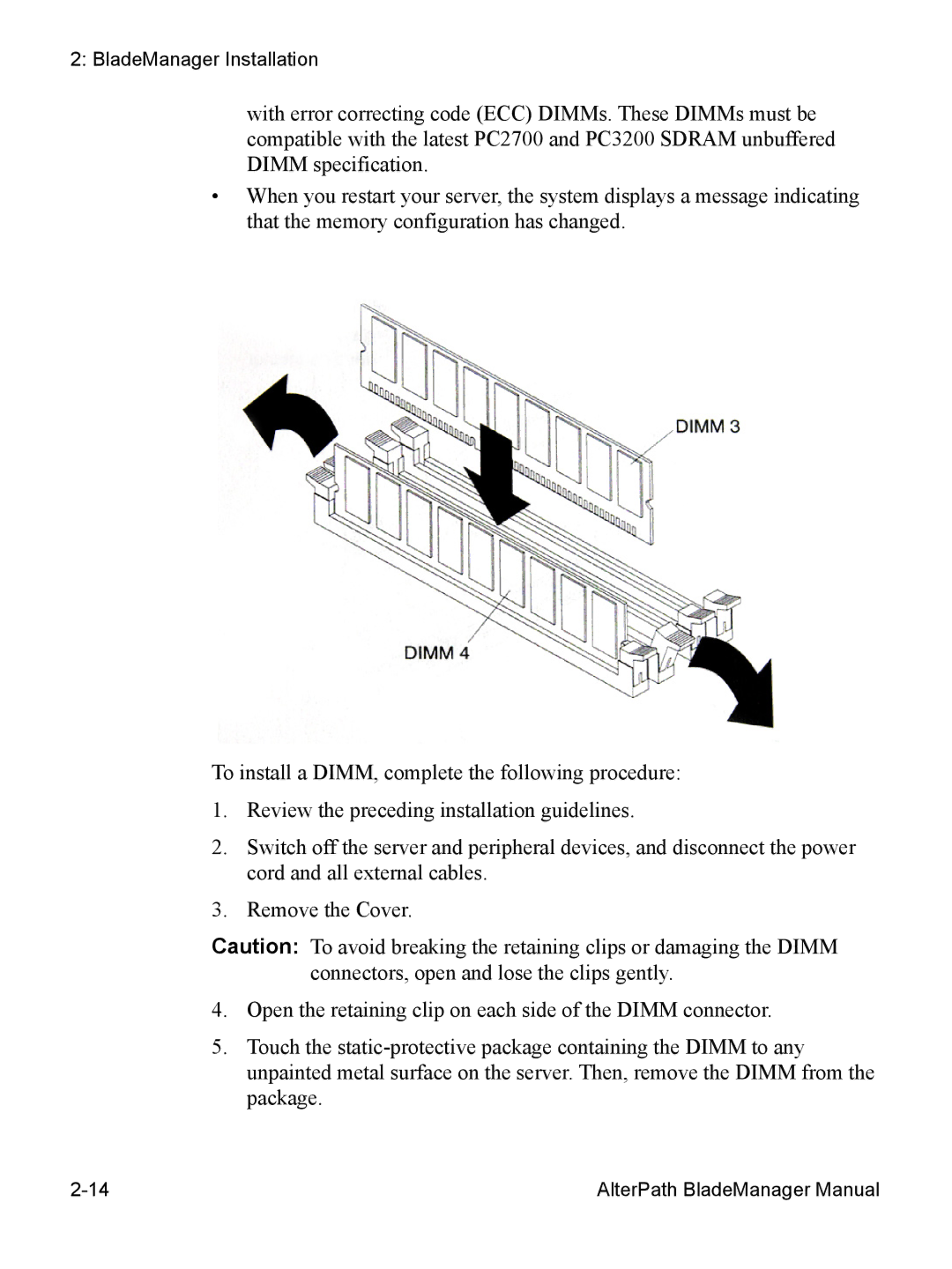 Cyclades AlterPath BladeManager user manual BladeManager Installation 