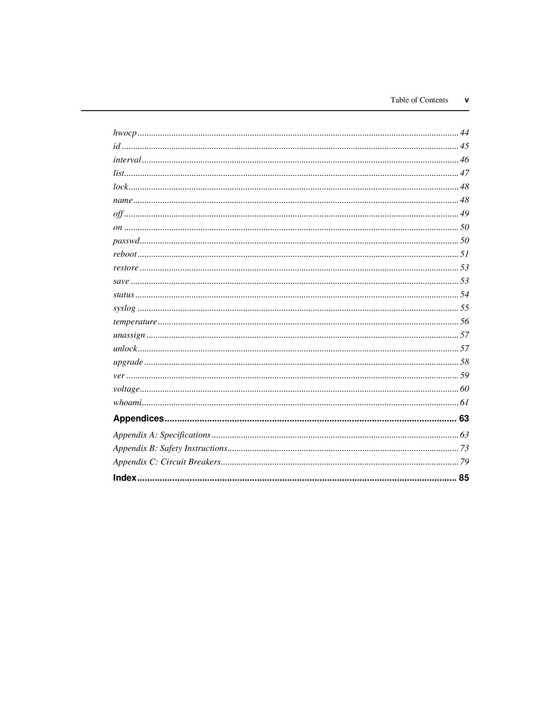 Cyclades PM IPDU manual Appendices 